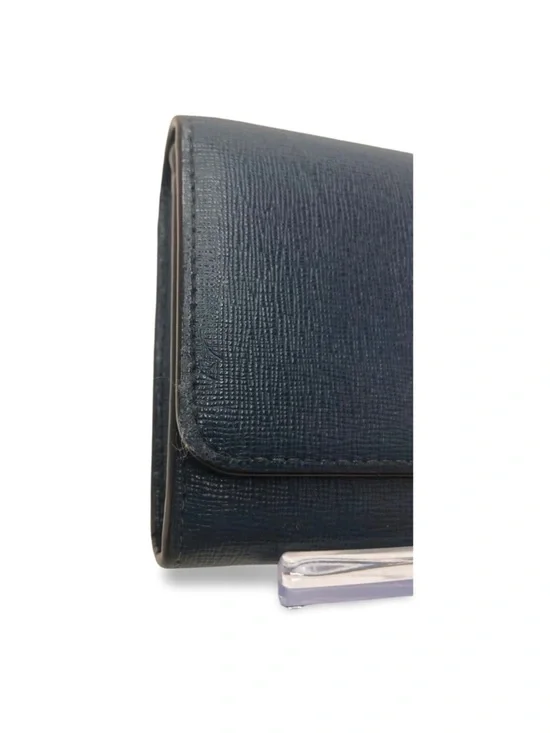 Furla Dark Gray Leather Continental Wallet Snap Closure Textured Minimalist - Picture 12 of 16